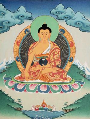 Shakyamuni Buddha Thangka | Wall Decoration Painting | Art Painting for Meditation and Good Luck to house
